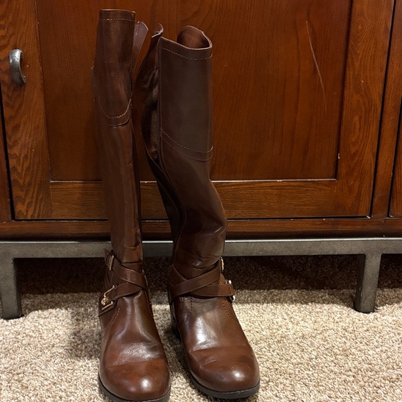 Liz Claiborne Dark Brown Knee-High Boots - Picture 2 of 7
